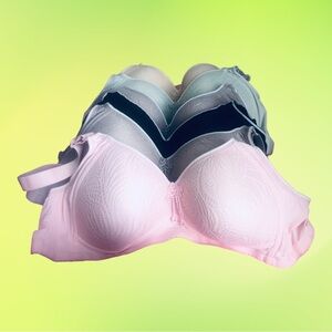 🪷NWOT 6 Seamless Tassel Decor Wireless Push Up Bra - M🪷